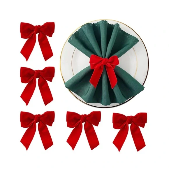 Christmas Napkin Rings Set of 6 - Picture 2 of 7